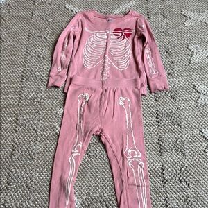 Pink Skeleton Pajama Set